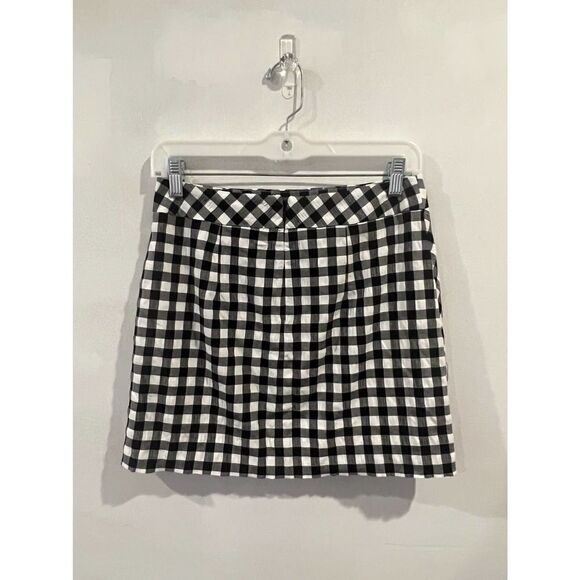 NWT Topshop gingham Black white skirt size 4 - Picture 2 of 8